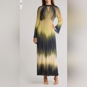 SIMKHAICalina Ombre Long-Sleeve Midi Dress Size 4 Nee
